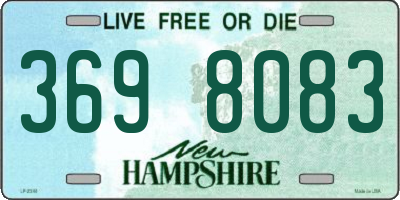 NH license plate 3698083