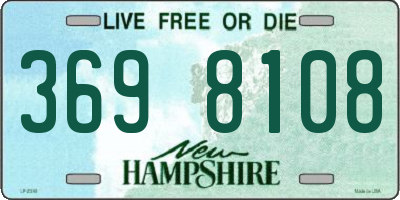 NH license plate 3698108