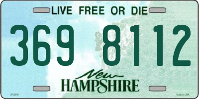NH license plate 3698112
