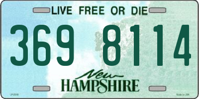 NH license plate 3698114