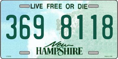 NH license plate 3698118
