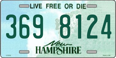 NH license plate 3698124