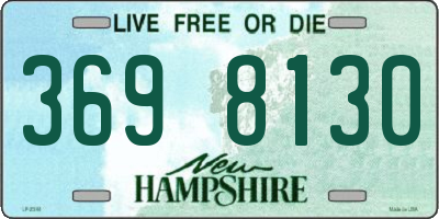 NH license plate 3698130
