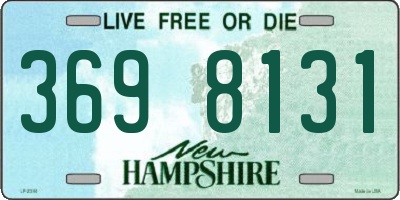 NH license plate 3698131