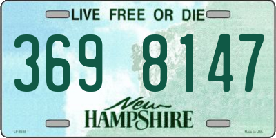 NH license plate 3698147