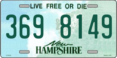 NH license plate 3698149