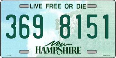 NH license plate 3698151