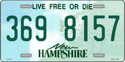 NH license plate 3698157