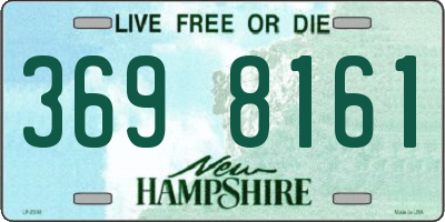 NH license plate 3698161
