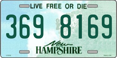 NH license plate 3698169