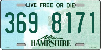 NH license plate 3698171