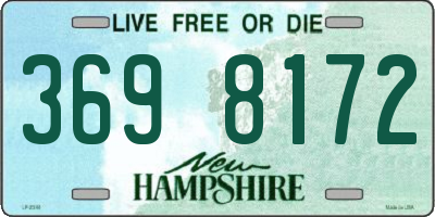 NH license plate 3698172