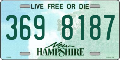 NH license plate 3698187