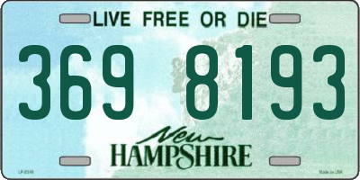 NH license plate 3698193