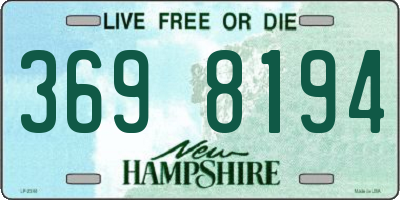NH license plate 3698194