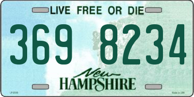 NH license plate 3698234