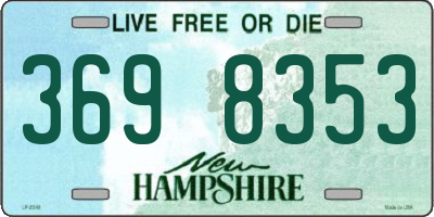 NH license plate 3698353