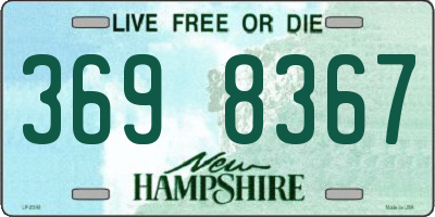 NH license plate 3698367