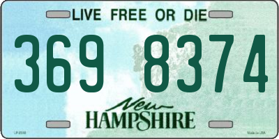 NH license plate 3698374