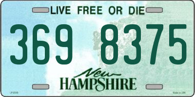 NH license plate 3698375