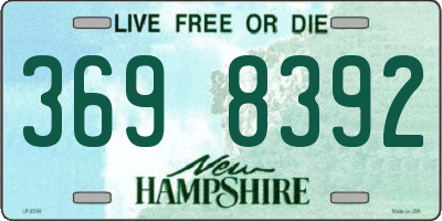 NH license plate 3698392