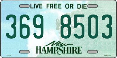 NH license plate 3698503