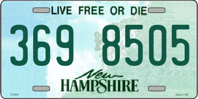 NH license plate 3698505