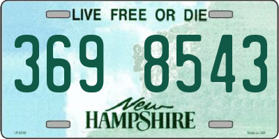 NH license plate 3698543