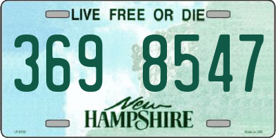 NH license plate 3698547