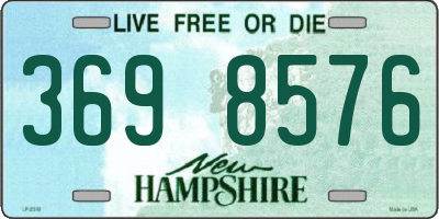 NH license plate 3698576
