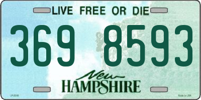 NH license plate 3698593