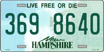 NH license plate 3698640