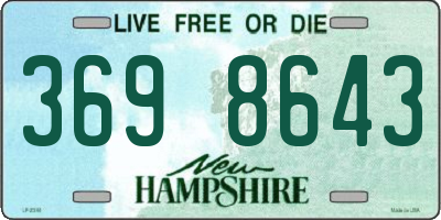 NH license plate 3698643