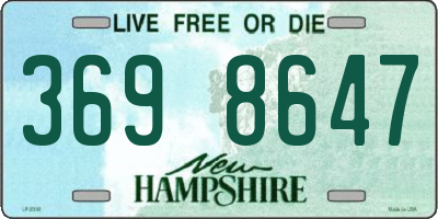 NH license plate 3698647