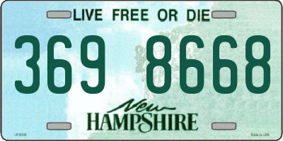 NH license plate 3698668