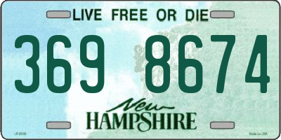 NH license plate 3698674