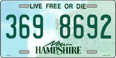 NH license plate 3698692