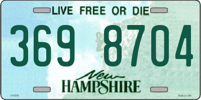 NH license plate 3698704