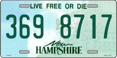 NH license plate 3698717