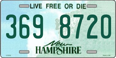 NH license plate 3698720