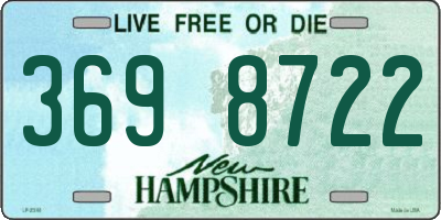 NH license plate 3698722