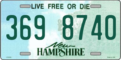 NH license plate 3698740
