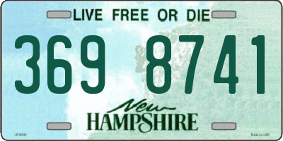 NH license plate 3698741