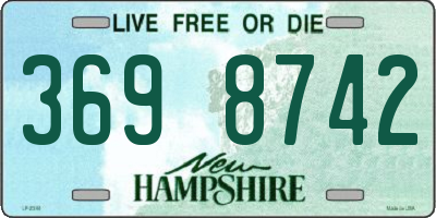 NH license plate 3698742