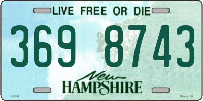NH license plate 3698743