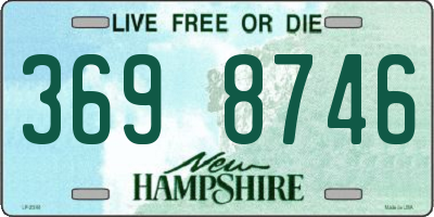 NH license plate 3698746