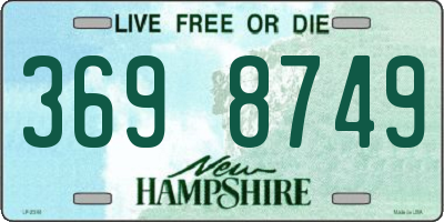 NH license plate 3698749