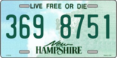 NH license plate 3698751