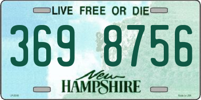 NH license plate 3698756