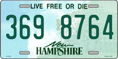 NH license plate 3698764